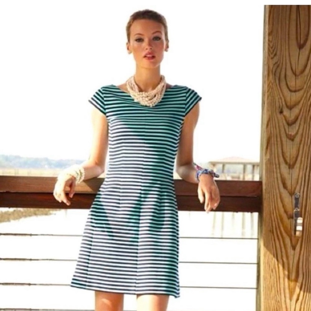 Lilly Pulitzer Fit & Flare Textured Brielle Dress Blue/Turquoise Women’s Size M